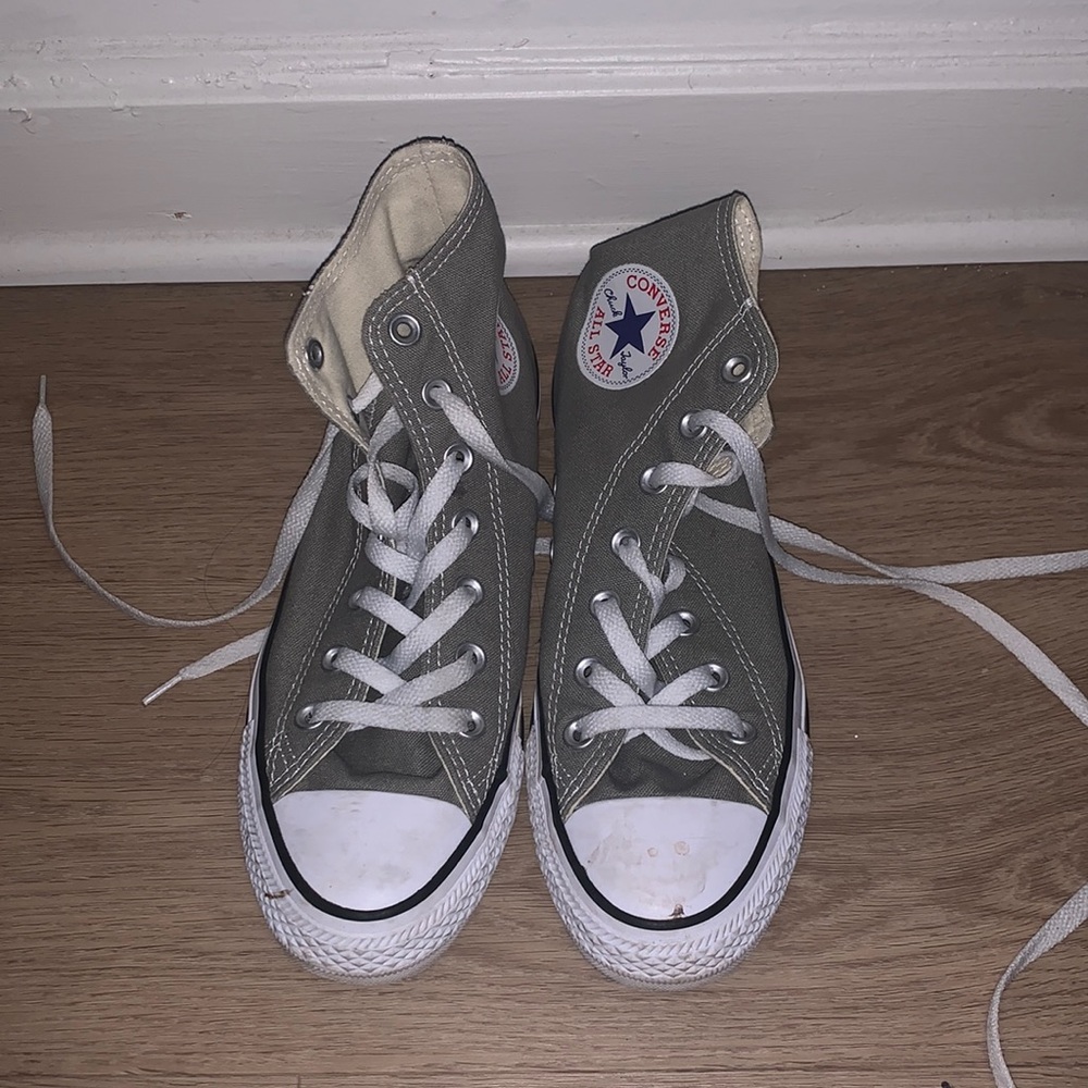 Sage Green Converse High Tops